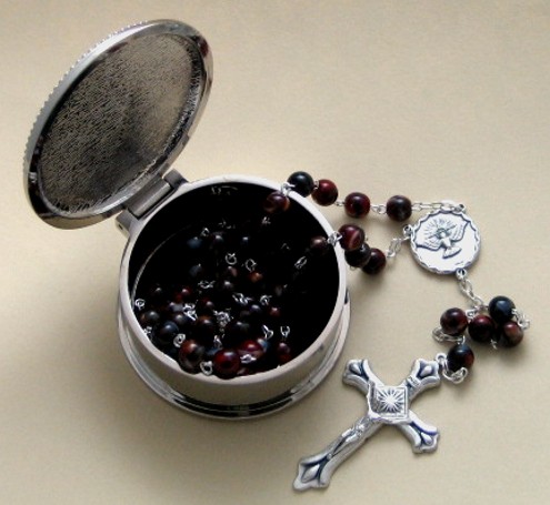 Confirmation Rosary with engraved box
